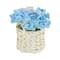 10" Hydrangea Bouquet in Natural Basket